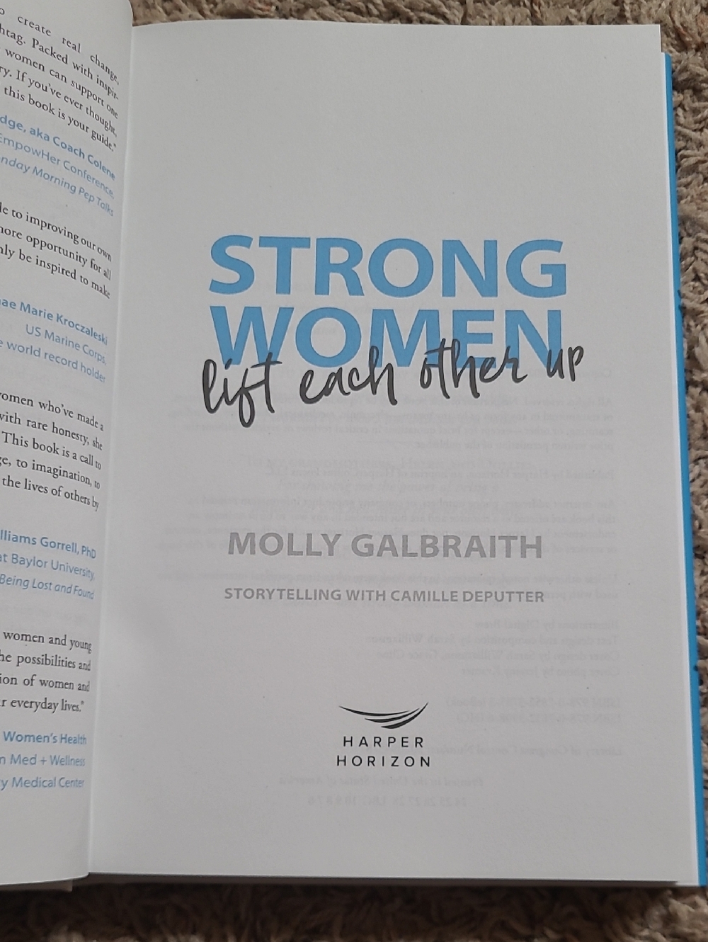Strong Women Lift Each Othet Up By Molly Galbraith Hardcover - Picture 3 of 7